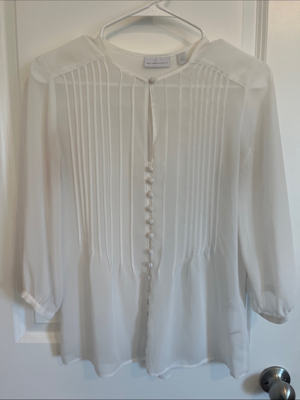 New York & Company White Blouse